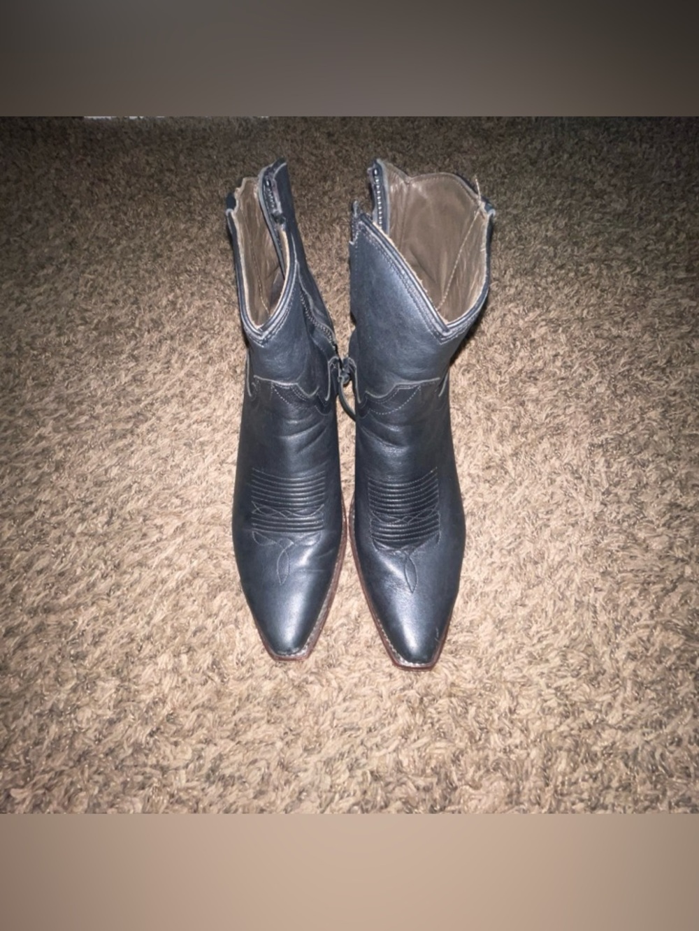 Tecovas The Daisy Scotch Western Ankle Boots 10B, Black - Picture 16 of 16